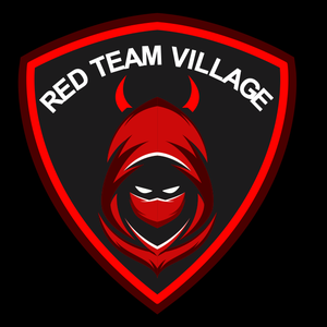 Red Team Village logo with a modern design. Red Team Village is a platform that offers online courses and resources for cybersecurity and ethical hacking. The background is plain white, creating a clean and focused learning environment.
