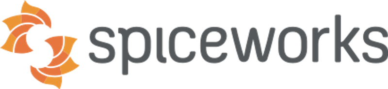 Spiceworks Community – IT Support and Networking logo with stylized design. Spiceworks Community is a platform that offers IT support and networking resources, including forums, articles, and free tools. The background is plain white, creating a professional and educational atmosphere.