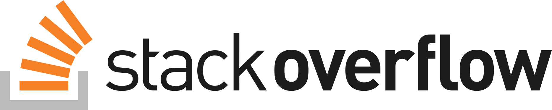 Stack Overflow logo with a modern design. Stack Overflow is a question-and-answer platform for programmers and developers. The background is plain white, creating a clean and focused learning environment.