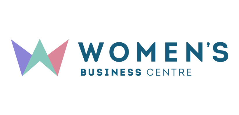 Women's Business Center logo with a modern design. The Women's Business Center is a resource center that provides support, training, and resources for women entrepreneurs. The background is plain white, creating a clean and focused learning environment.